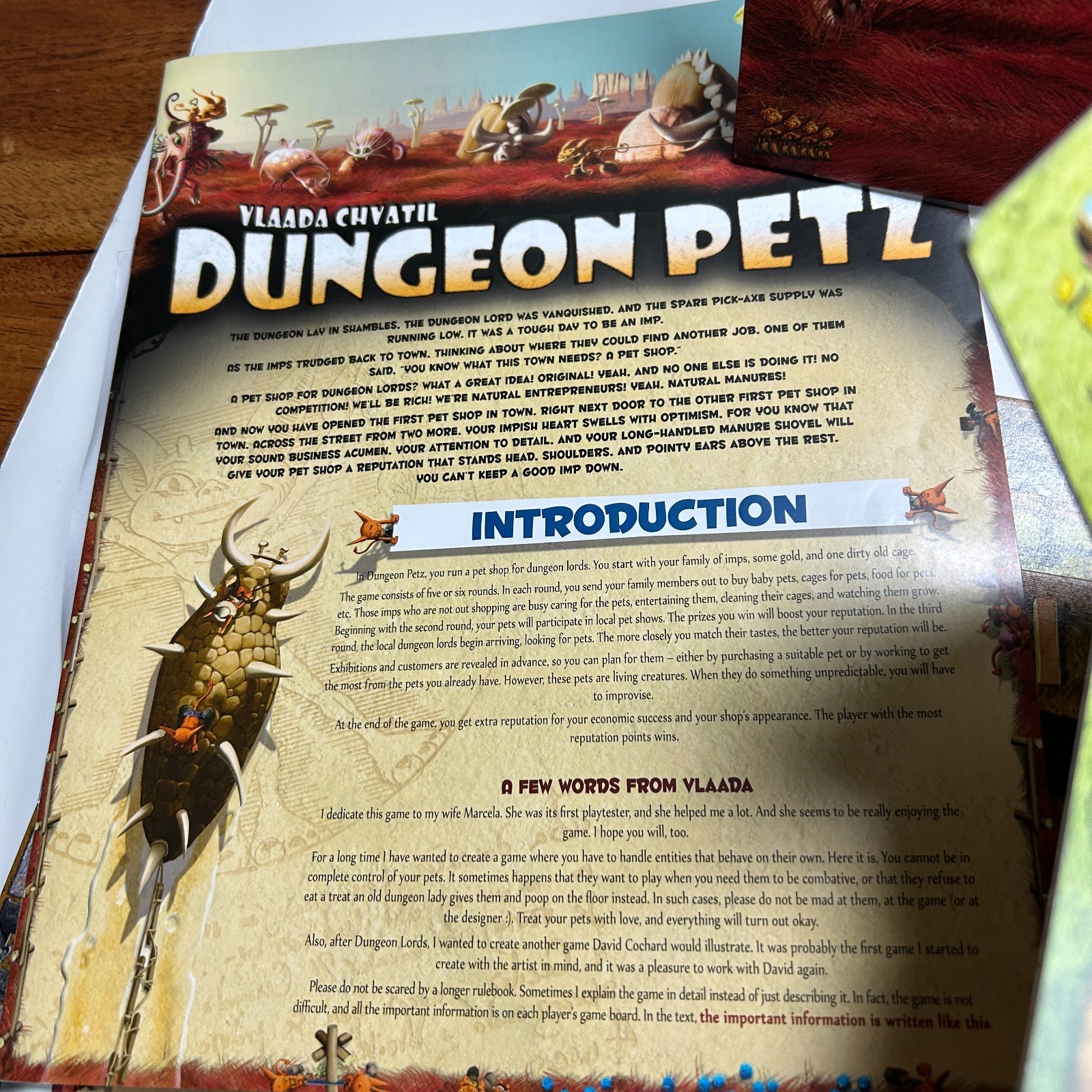 DUNGEON PETZ BOARD GAME Complete Czech Games Edition Some Stickers Used