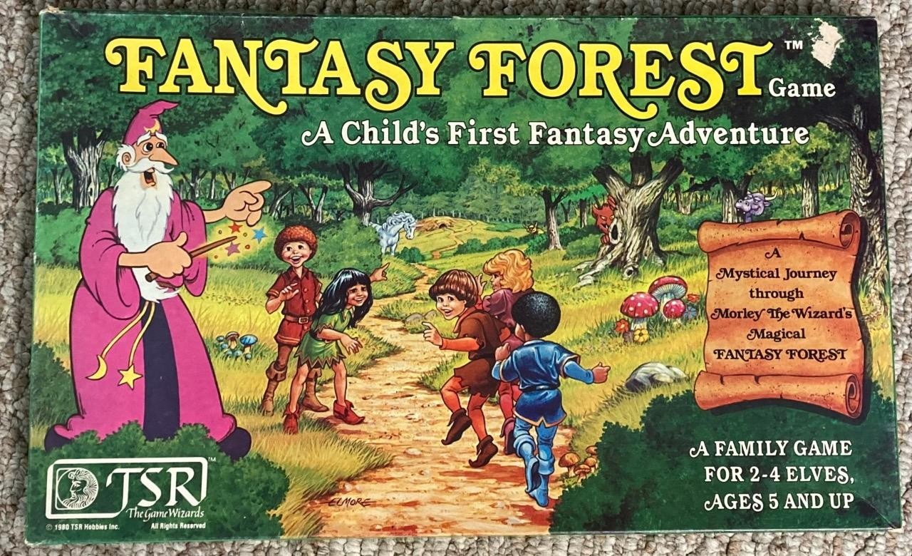 1980 TSR Fantasy Forest Board Game 1 missing card & 2 playing pieces