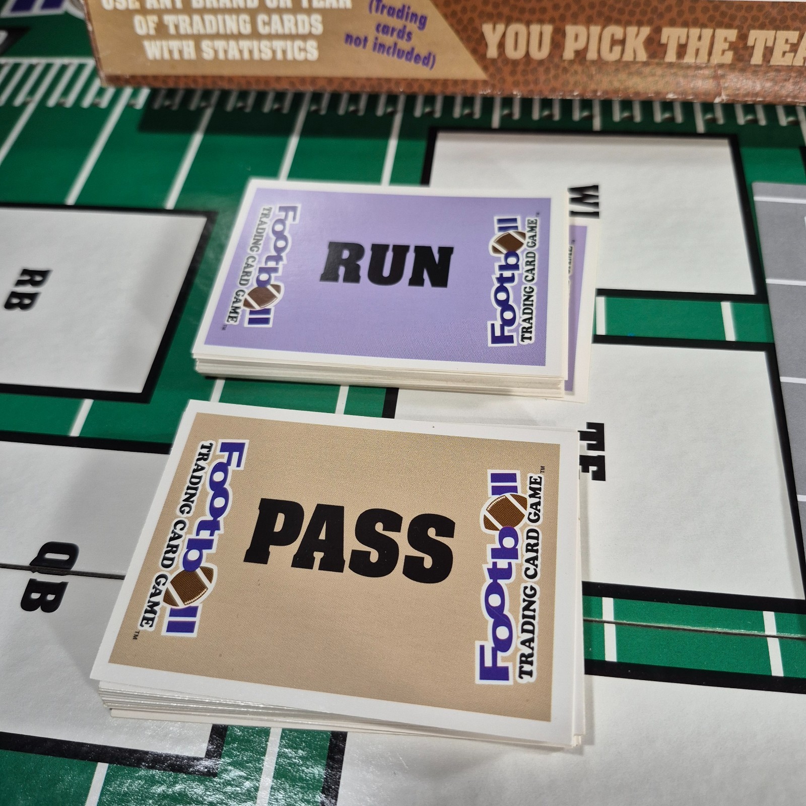 Vintage Football Trading Card Board Game use any Brand Year Cards w/ Statistics