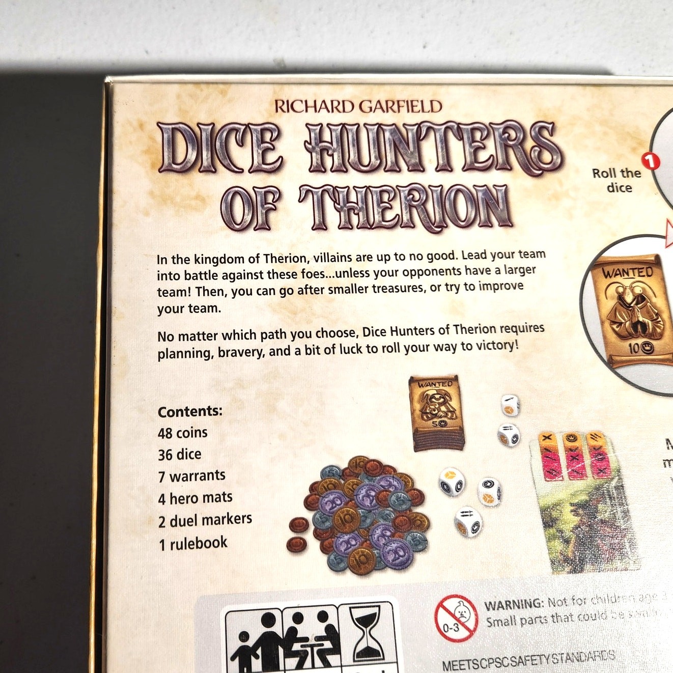 Dice Hunters of Therion (Wurfelhelden), Amigo Games, Heroes Villians 2-4 player