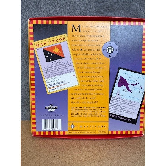 Maptitude The Game of Global Proportions 1997 Resource Game Geography Board Game