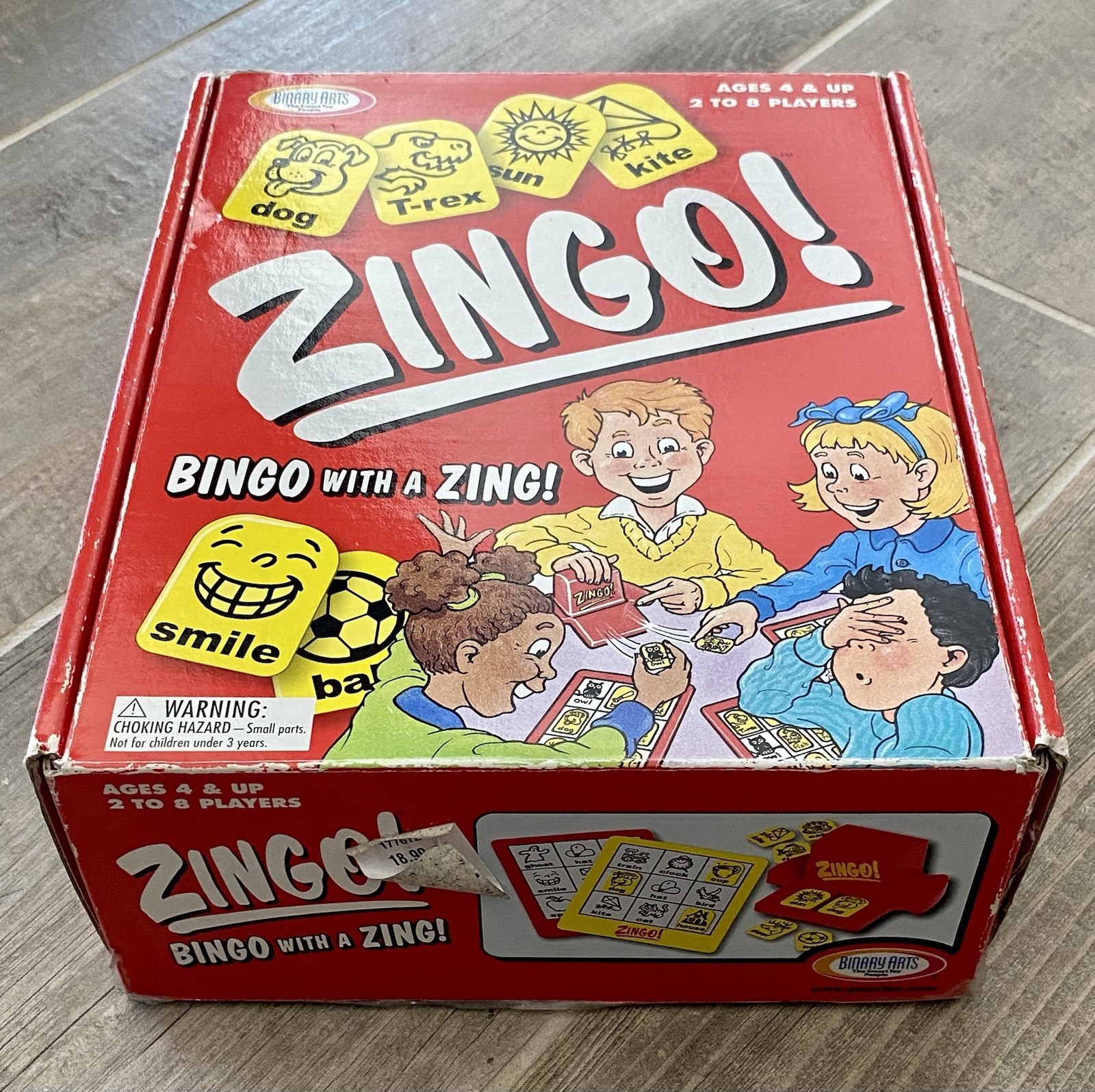 Vintage 2002 Binary Arts “ZINGO! BINGO with a ZING!” Game Ages 4+, 2-8 Players