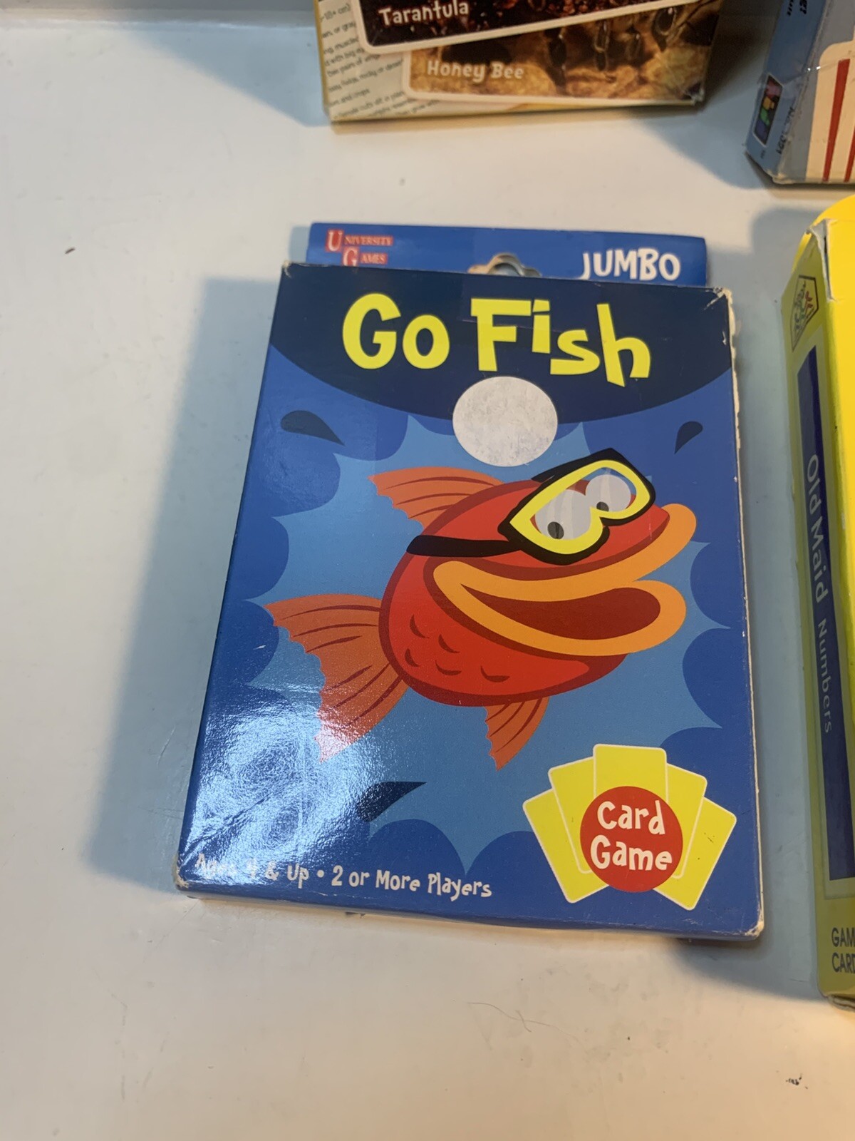 6 Assorted Kids Card Games FLASH CARDS Disney Old Maid Go Fish Vantage Insects