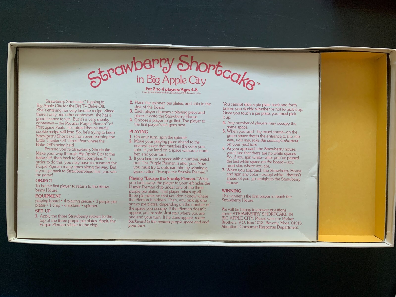 1981 Strawberry Shortcake In Big Apple City Game COMPLETE+Match Game+Meet SS DVD