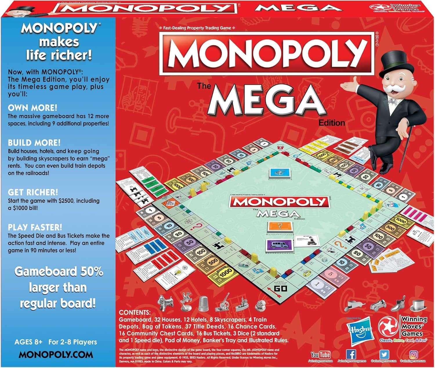 Monopoly the Mega Edition by Games USA, a Bigger and Faster Version of Monopoly
