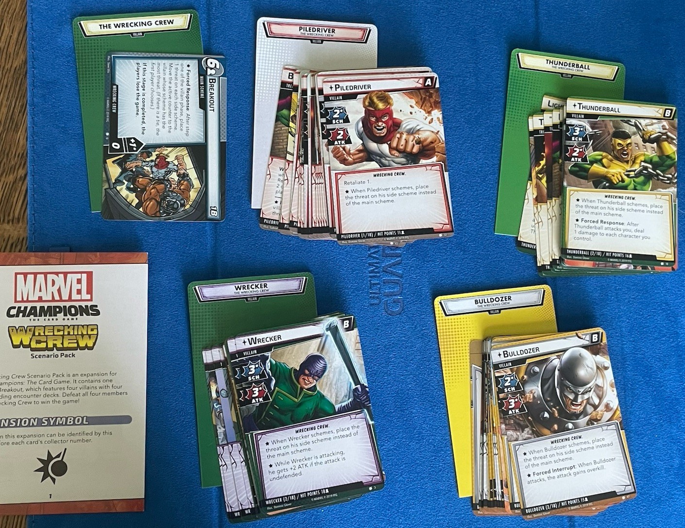 3x RARE Marvel Champions Scenario Packs – GREEN GOBLIN – WRECKING CREW – KANG