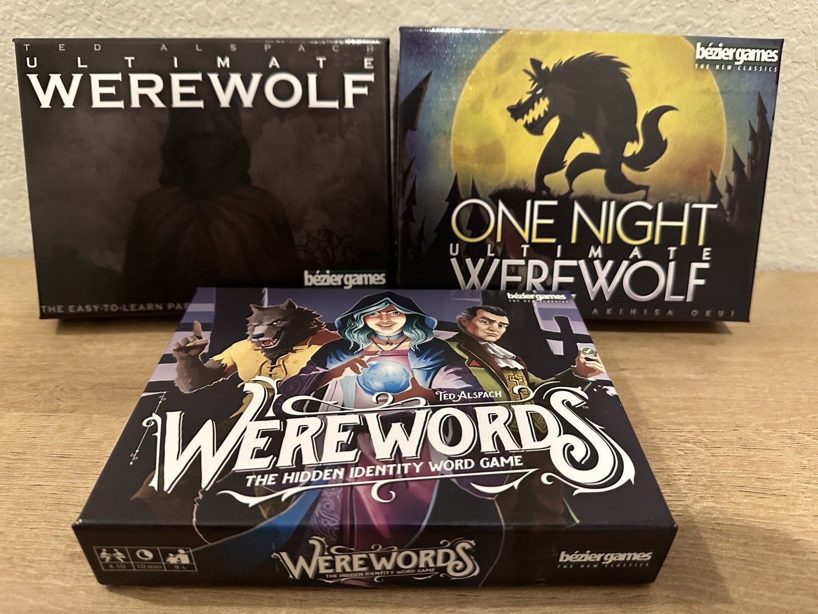 Ultimate Werewolf + One Night + Werewords Board Game Lot NEVER OPENED