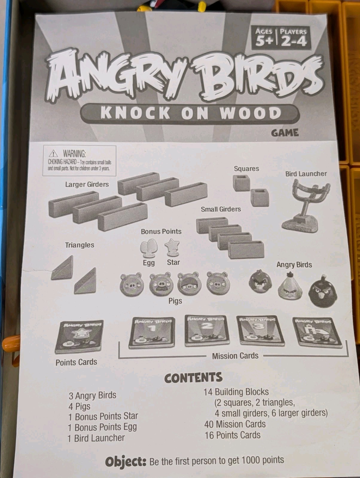 Angry Birds Knock On Wood 2010 Mattel Complete App Game