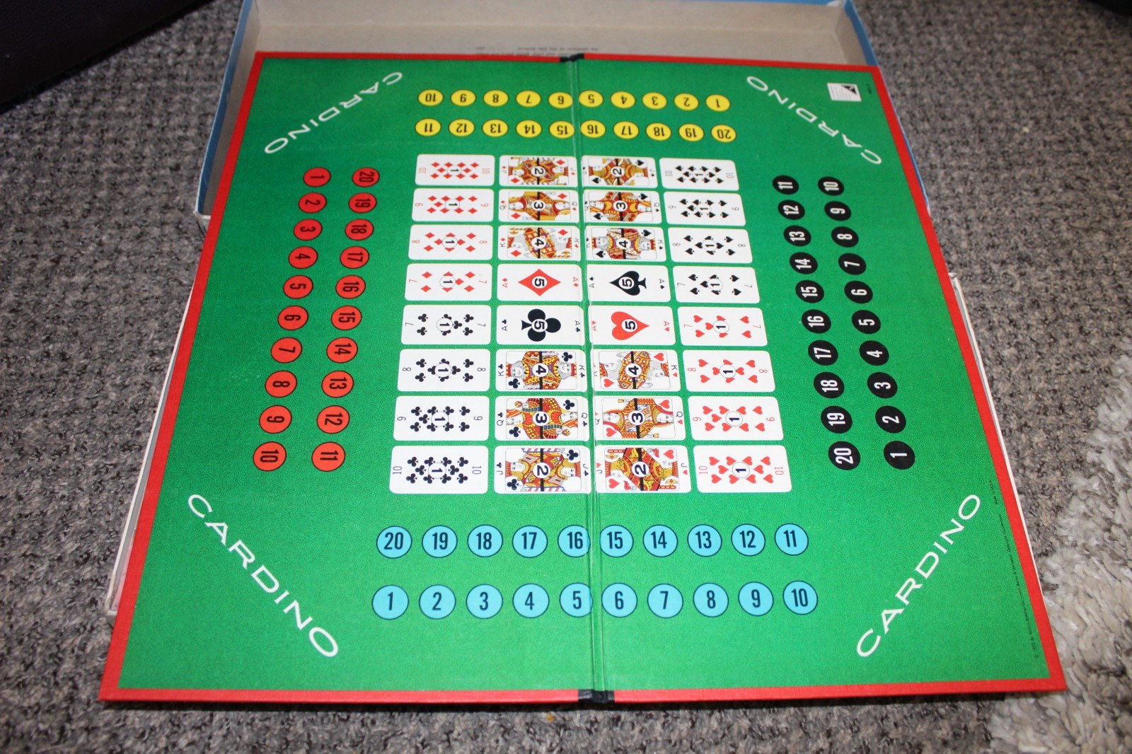 Vintage 1970 Milton Bradley CARDINO Exciting Card Tile Strategy Game! COMPLETE!