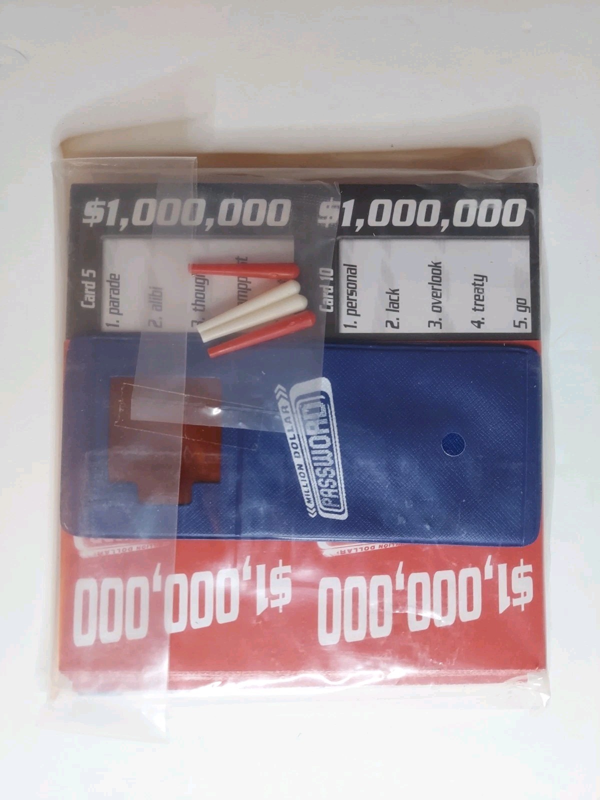Million Dollar Password Card Game Family Game Ages 10 And Up 3+ Players sealed