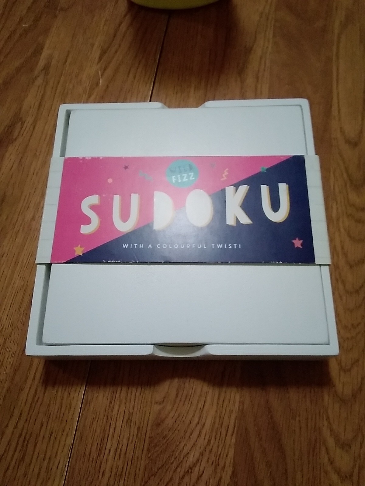 Wood Sudoku Board Table Game-Colorful Wooden Pegs-Self Storage Box-Check Pics