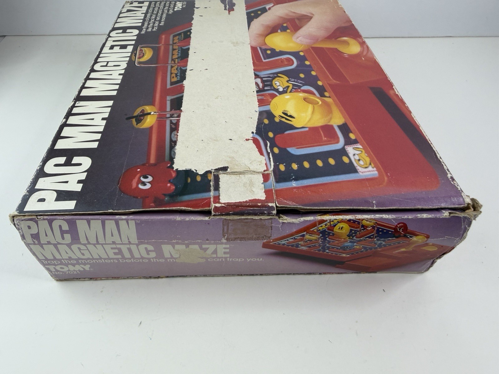 Vintage Pac-Man Magnetic Maze Game Tomy 1982 No. 7021 Incomplete w/Original Box
