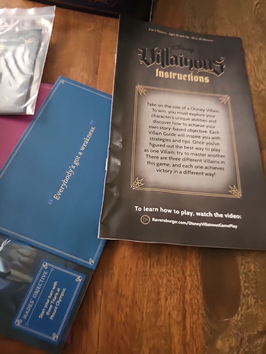 Ravensburger Disney Villainous: Wicked to The Core Board Game- Open Box