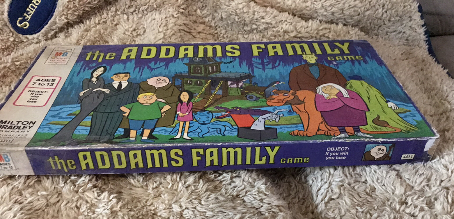 Vintage 1974 Milton Bradley The Addams Family Board Game In Original Box
