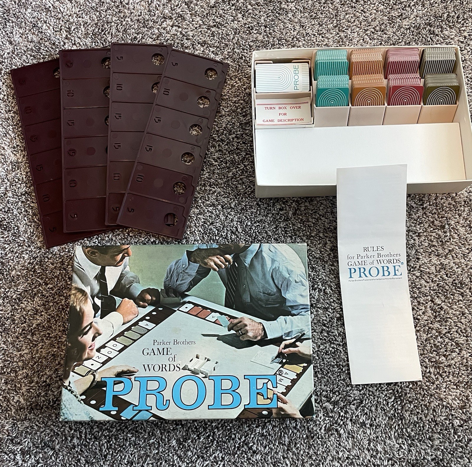 PROBE Parker Brothers Board Game Of Words Vintage 1964 Complete W/instructions