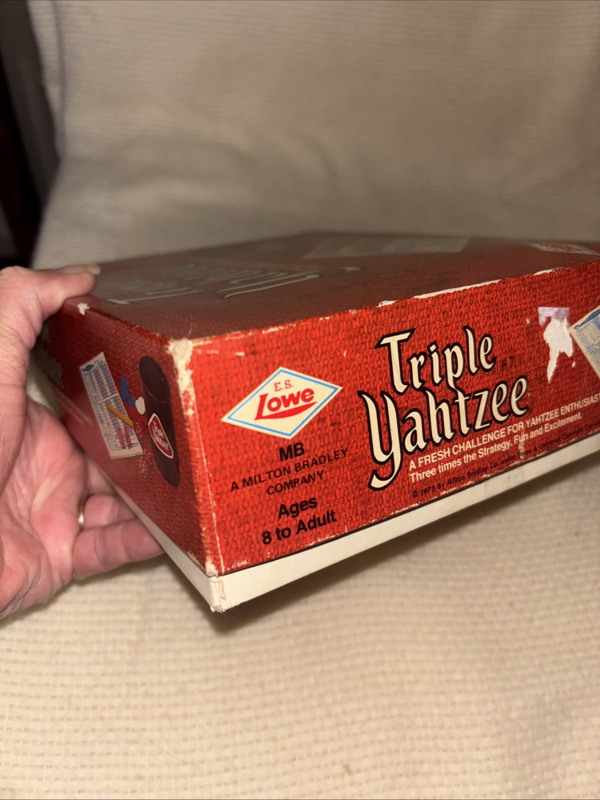 Vintage 1973 Triple Yahtzee Dice Game, No Instruction Book, Multiple Score Pads
