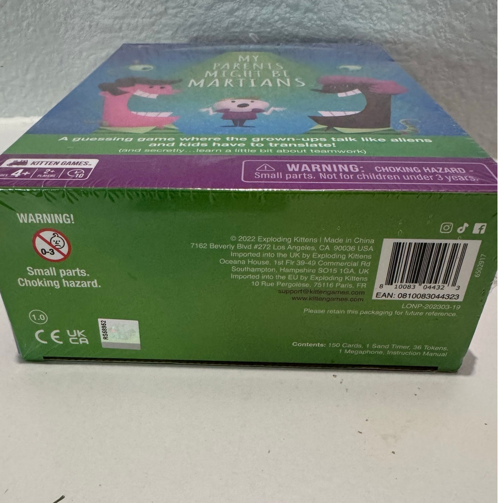 KITTEN GAMES “MY PARENTS MIGHT BE MARTIANS” $14 Game NIB Ages 4+