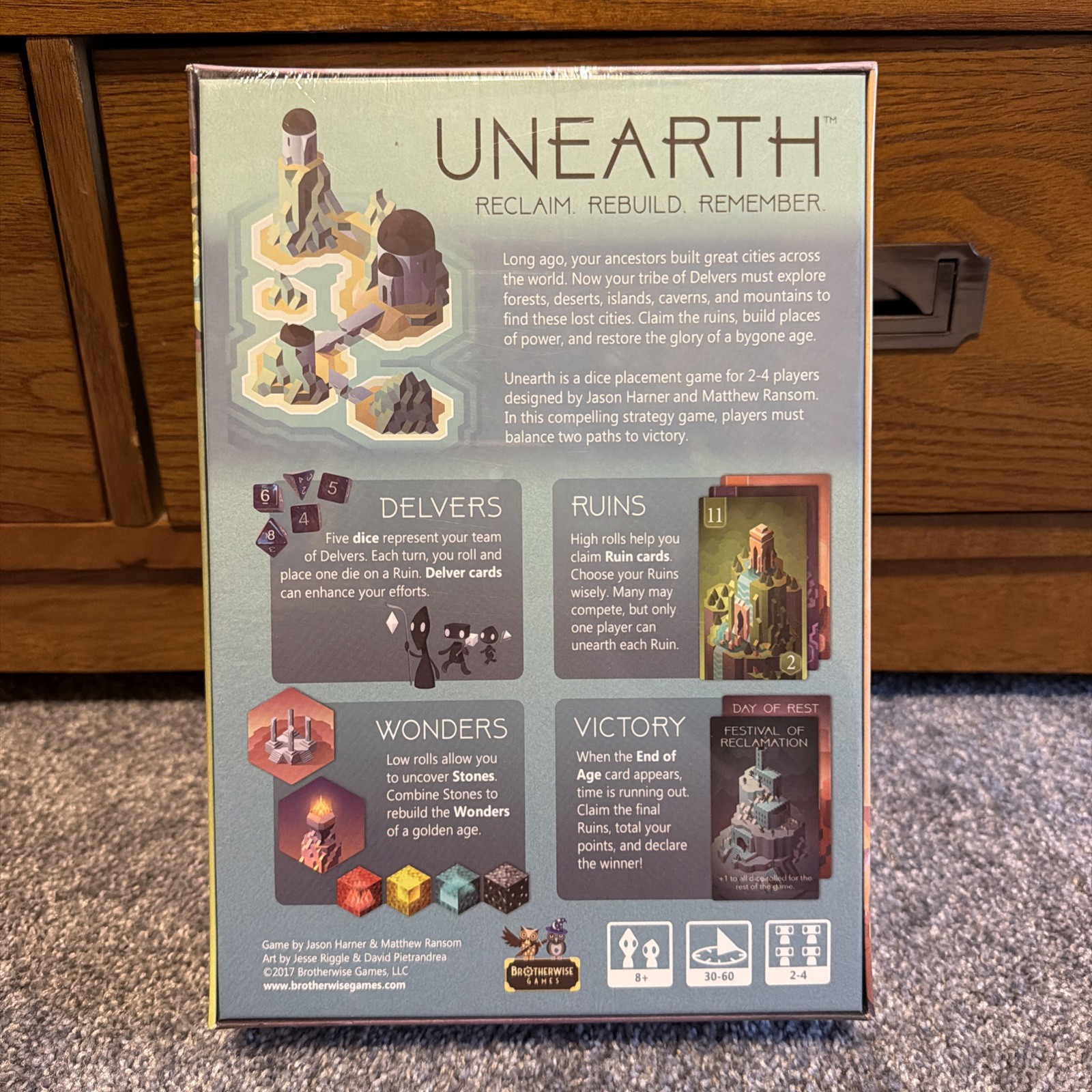 Unearth Board Game 1st Edition NEW Sealed Brotherwise Strategy 2-4 Players