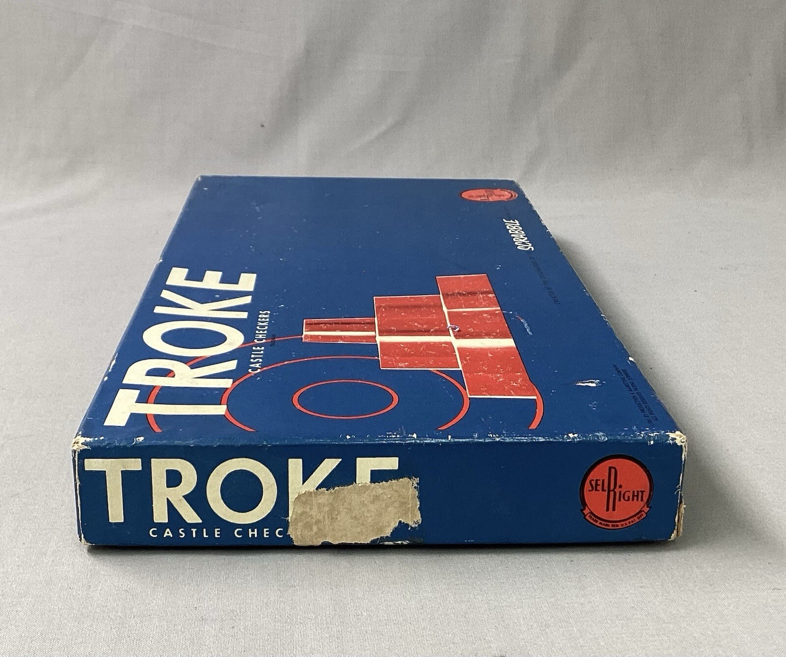 Vintage 1961 Selchow & Righter Co Troke Castle Checkers Board Game Complete