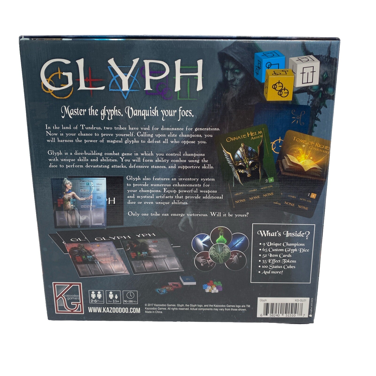 2017 GLYPH Kazoodoo Games Board Game Justin Potter 2-6 Players Complete