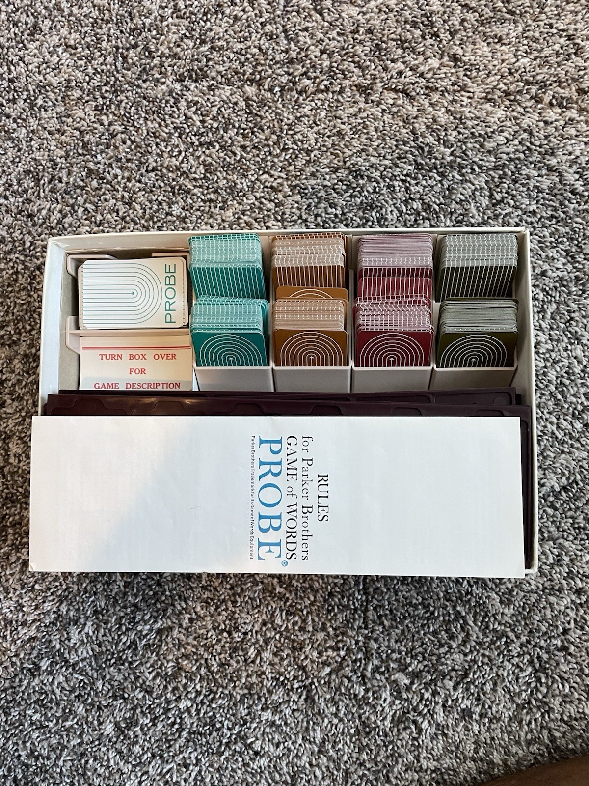 PROBE Parker Brothers Board Game Of Words Vintage 1964 Complete W/instructions