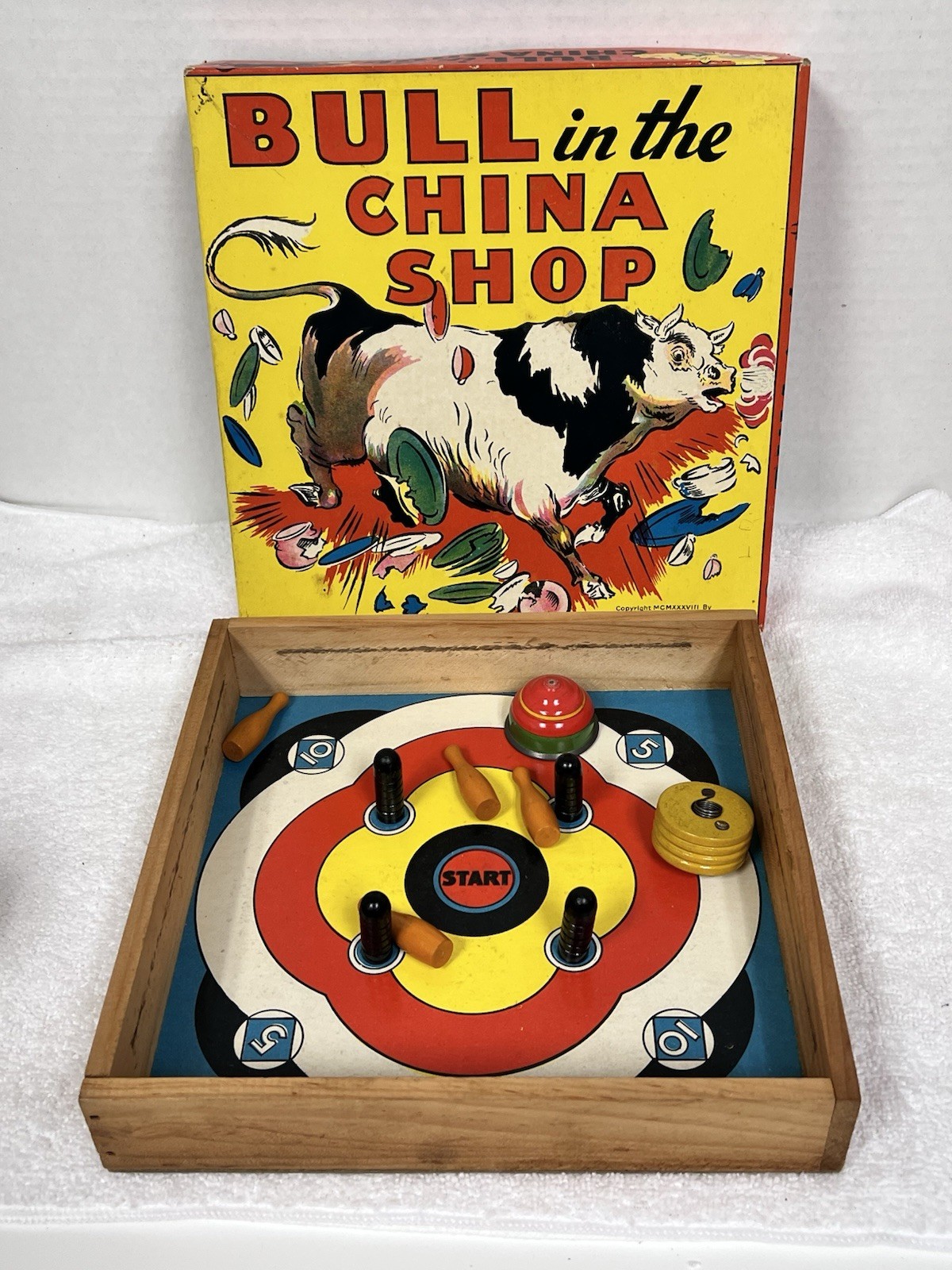 Vintage Bull in the China Shop Milton Bradley Board Game Colorful Box As Found