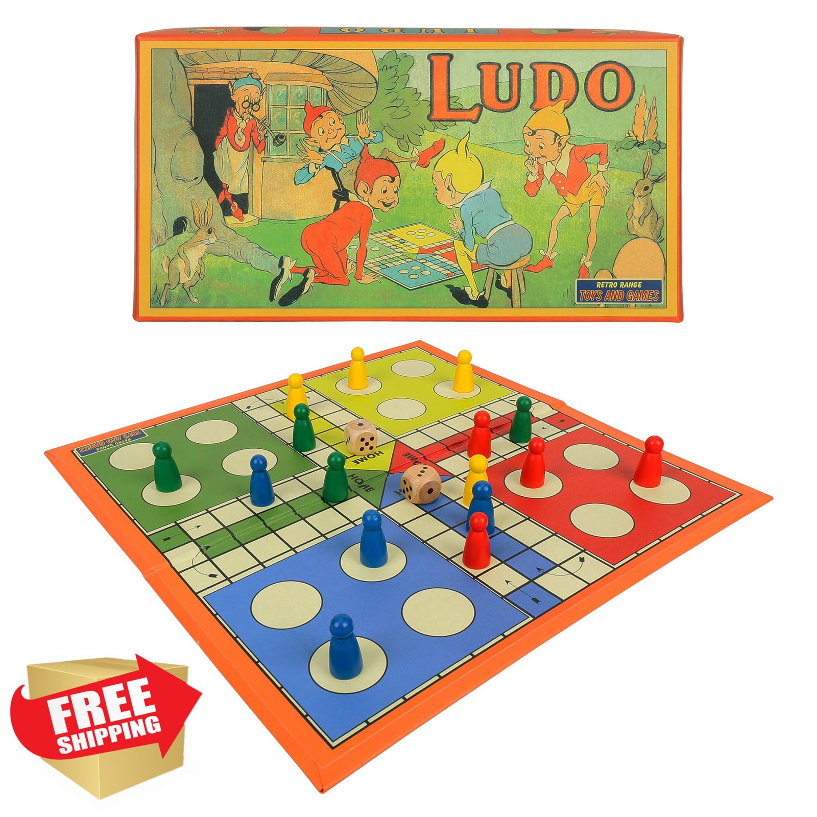 Foldable Ludo Board Game Set, Travel Friendly