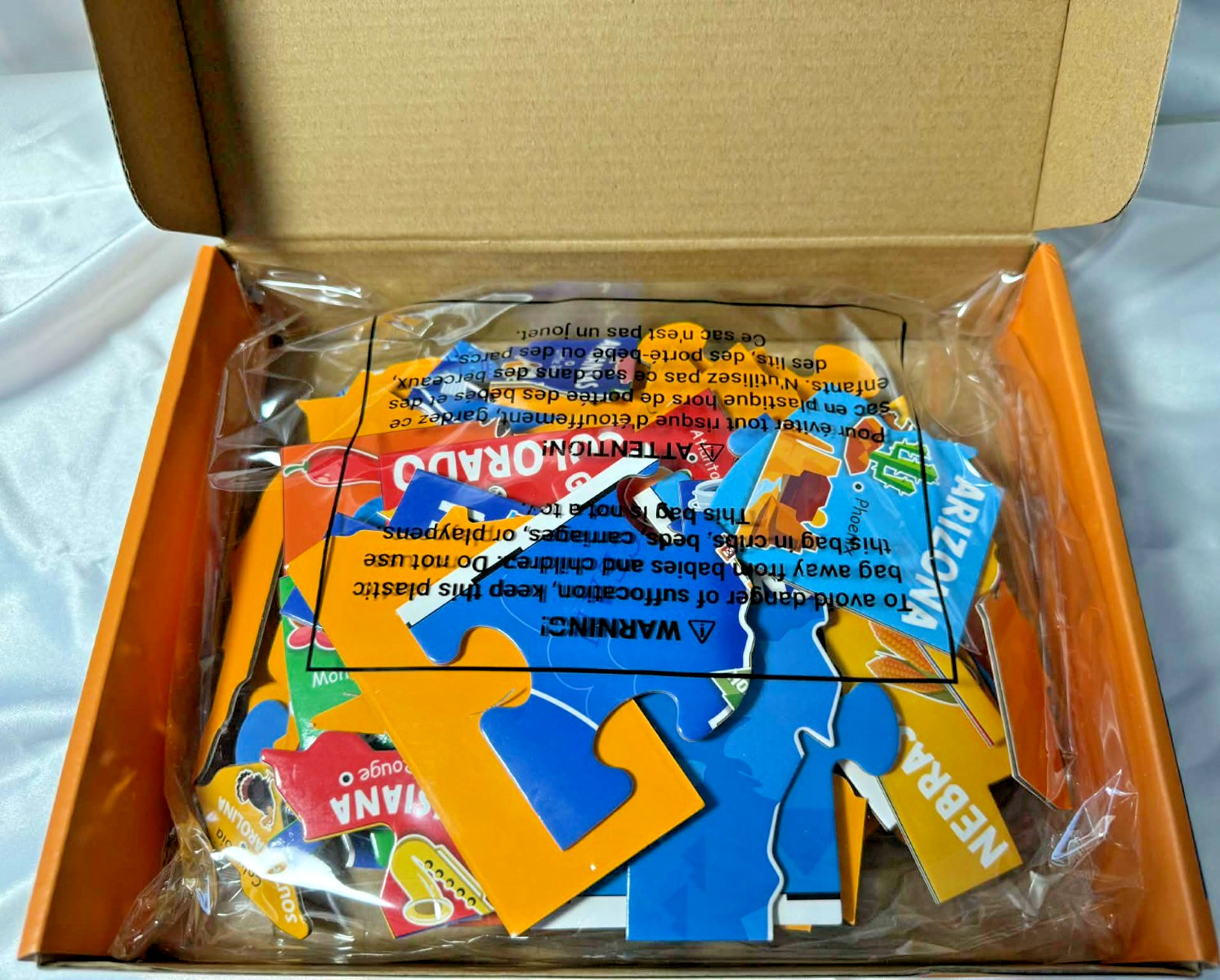 United States Puzzle for Kids 70 Piece State Shaped Puzzle Pieces 17.3″X23.6″