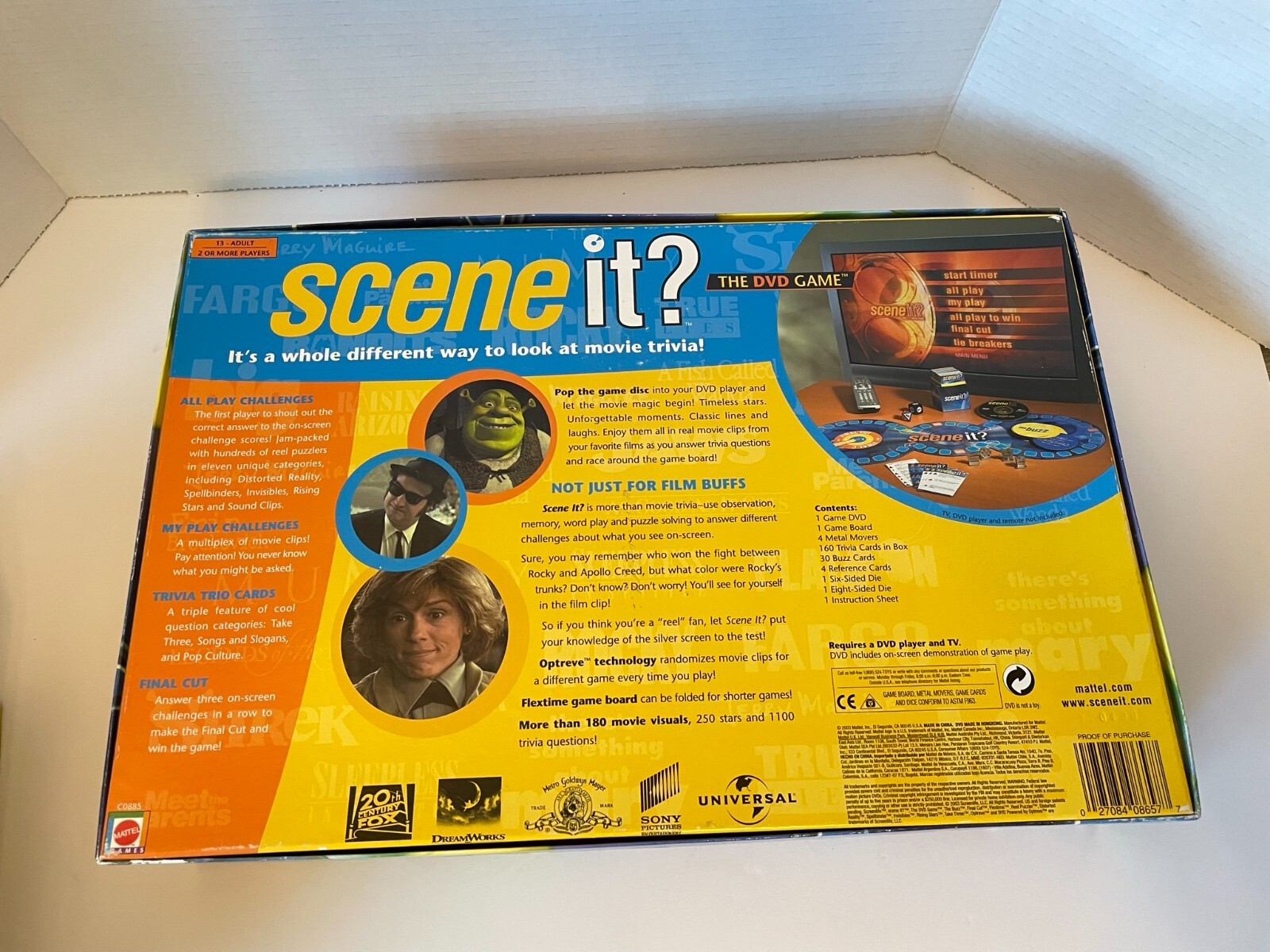 Scene It? The Movie Trivia DVD Board Game 2003 Age 13 – Adult 2 or More Players
