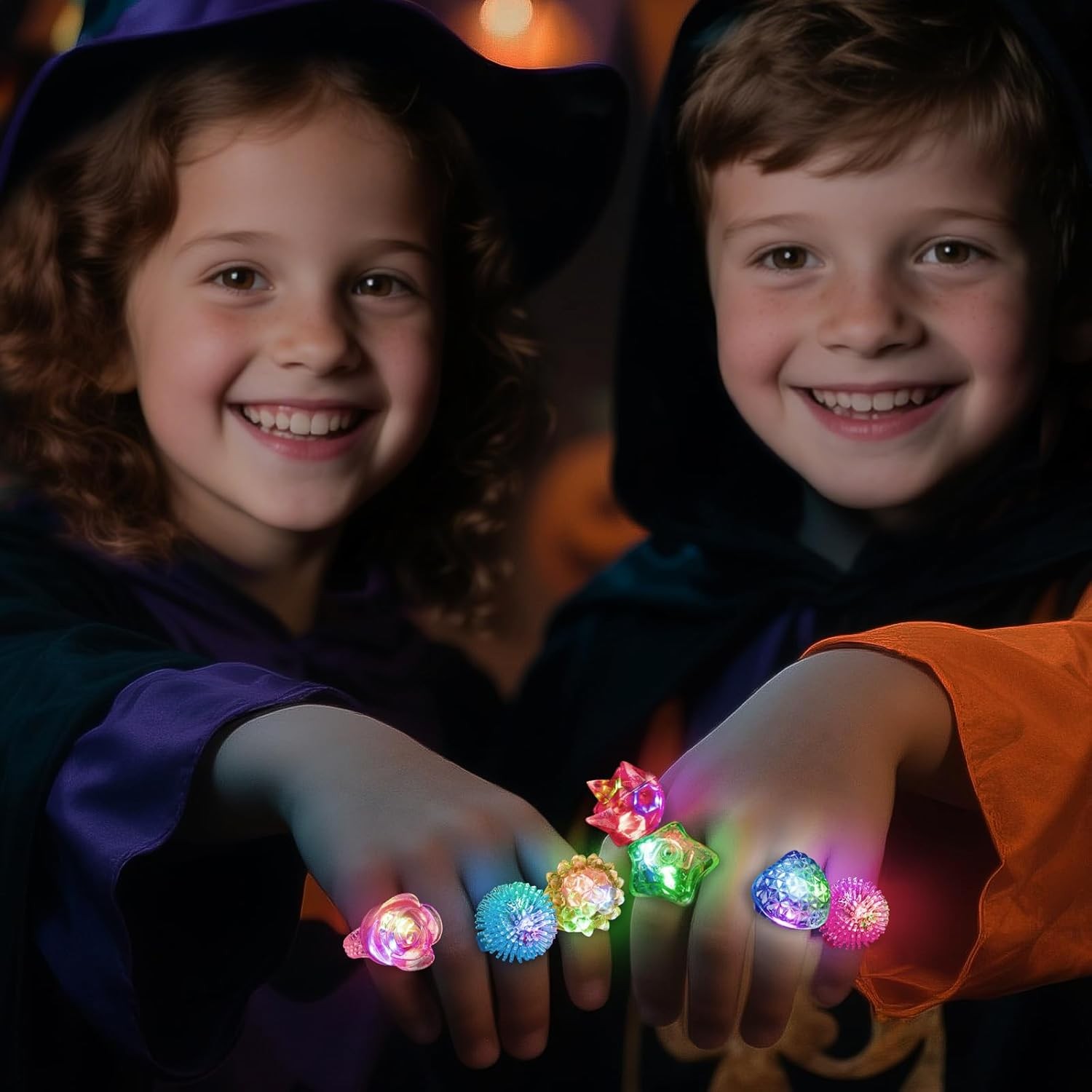 Glow Rings Multicolor Pack of 200 Led Bulk Party Supplies6 Light Kids Adults