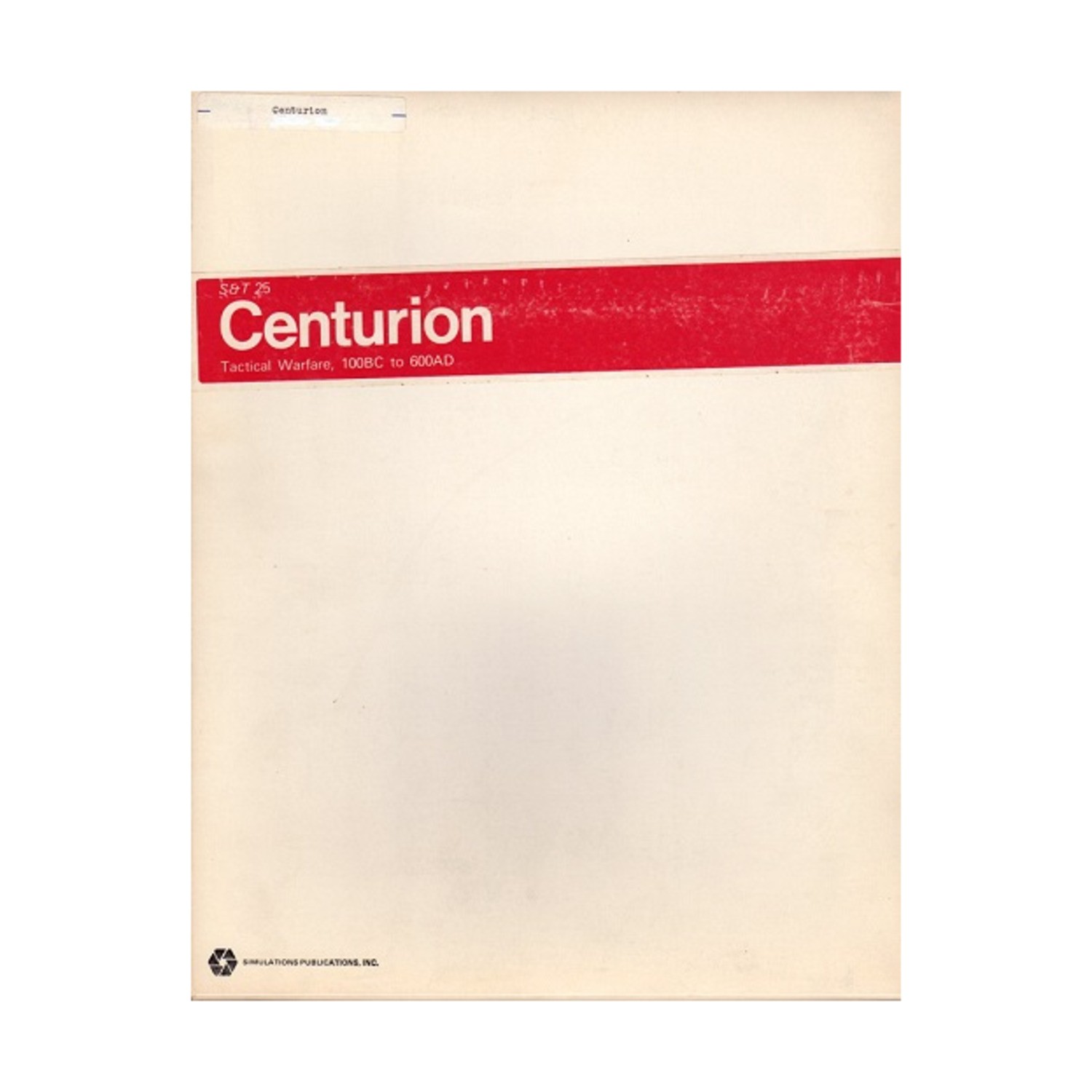 SPI Wargame Centurion (Flat White Box) Tray VG+