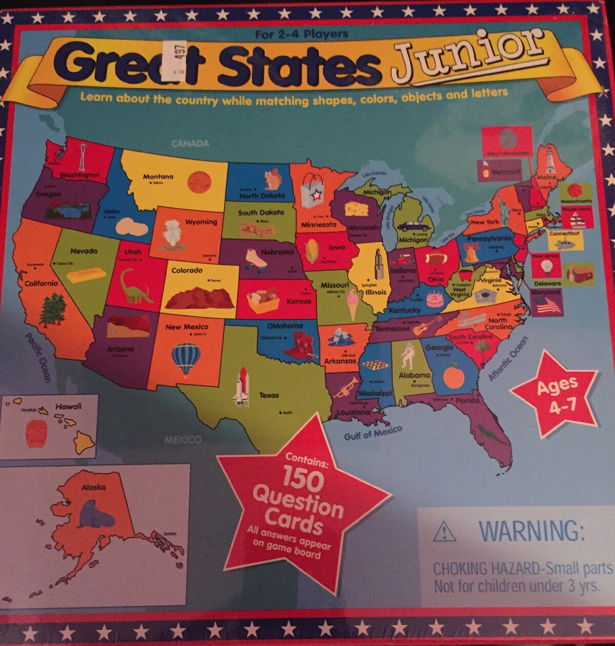 Great States Junior Learn About The Country Ages 4+ Players 2-4 International P.
