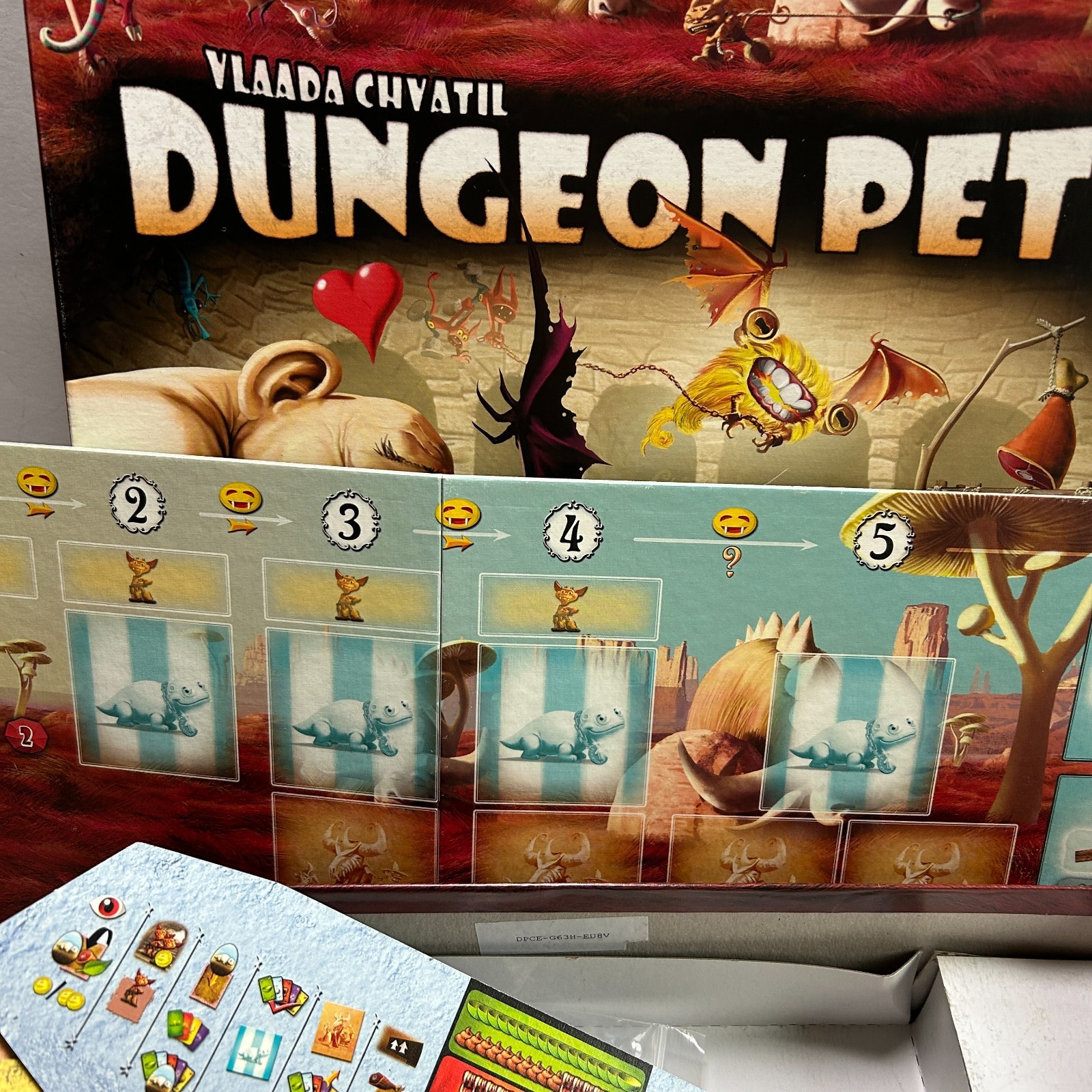 DUNGEON PETZ BOARD GAME Complete Czech Games Edition Some Stickers Used