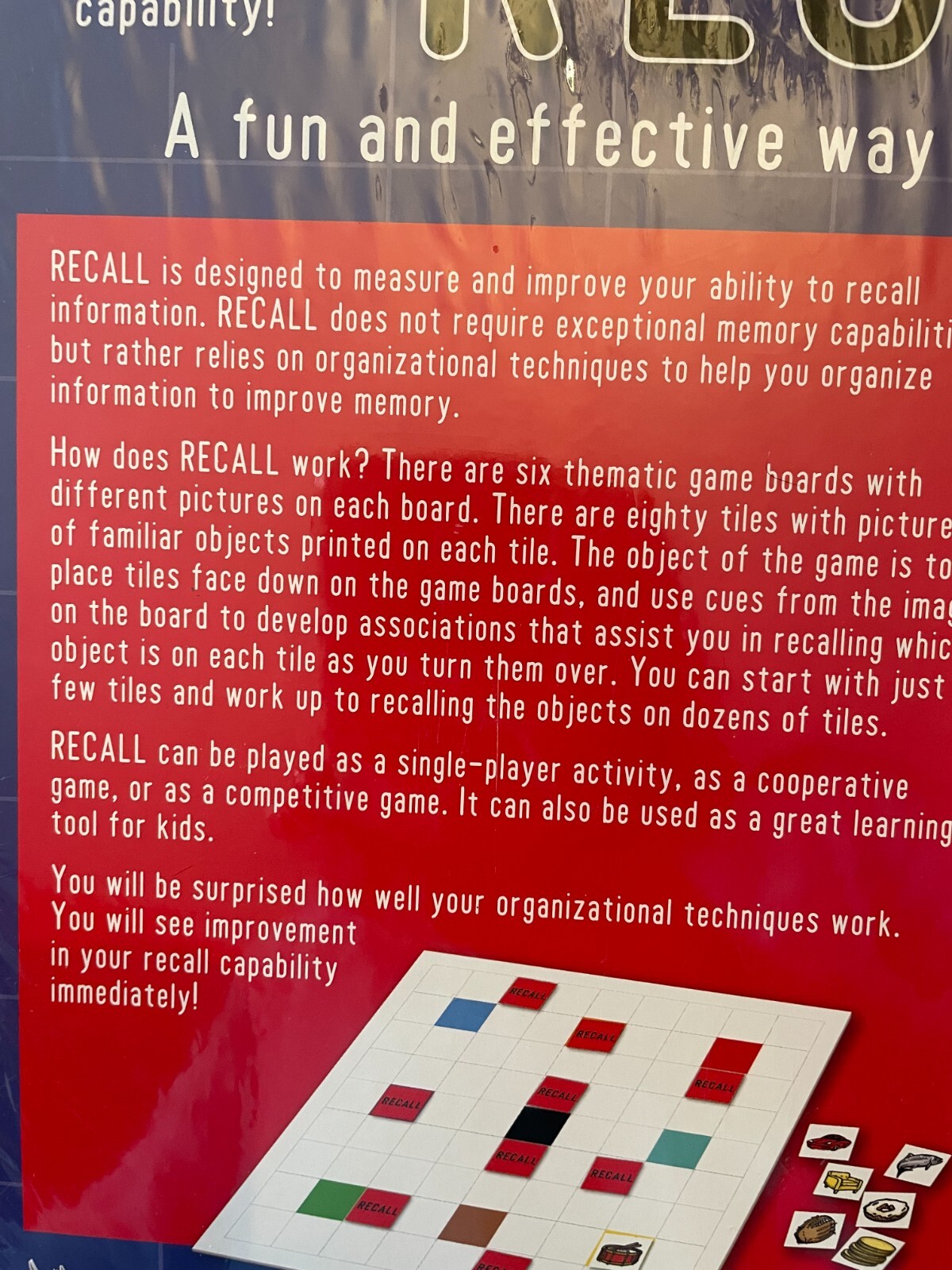 Recall Memory Game – The Fun and Effective Memory Improvement Tile Game NEW!