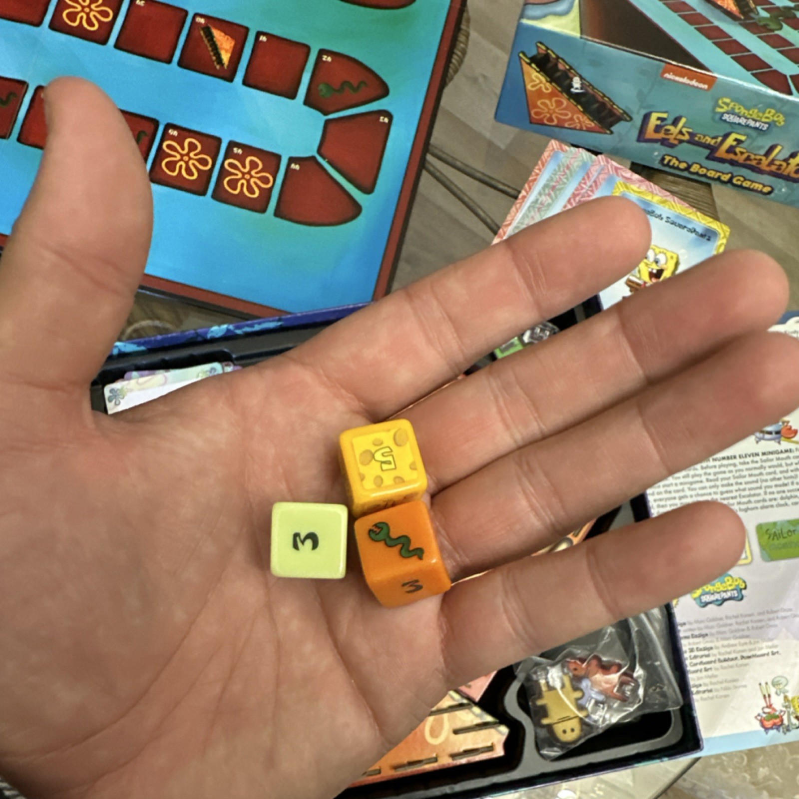 Nickelodeon Eels and Escalators Board Game with Custom Dice & Character Pieces