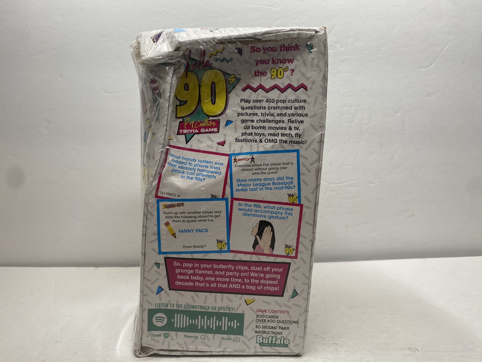 Hella 90s Pop Culture Trivia Game Buffalo Games • Damaged Box