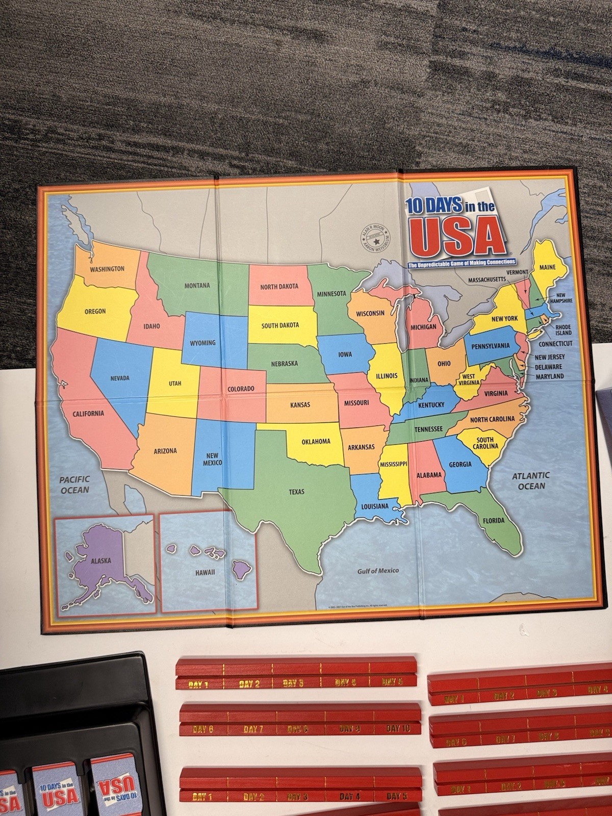 10 Days In The USA Board Game Out Of The Box Publishing 2003 Complete