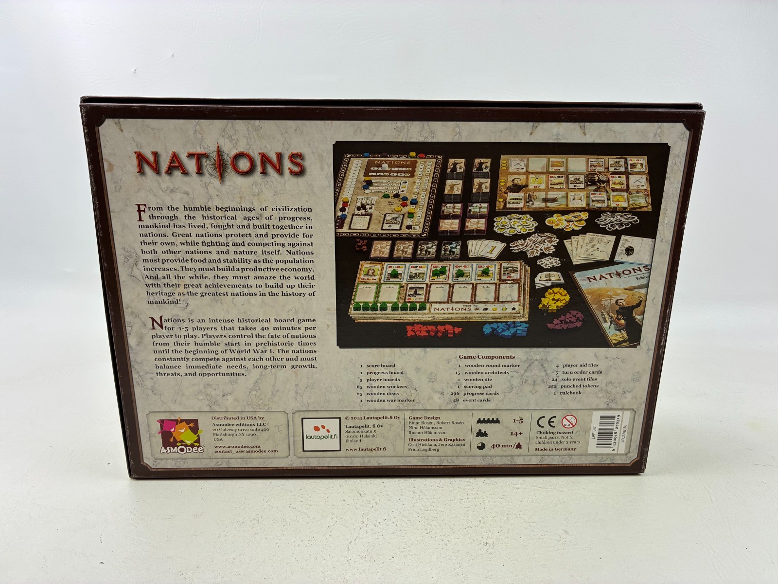 Nations Board Game Lautapelit Asmodee 2013 Complete 1-5 Players