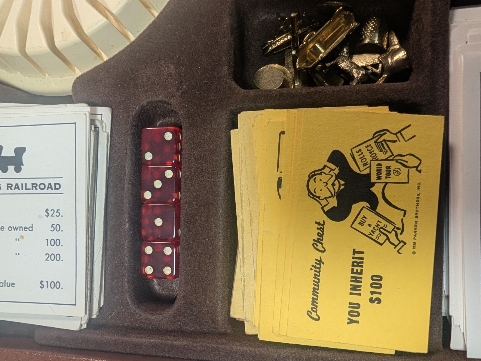 VINTAGE Monopoly Board Game 1974 Faux Leather Case Special Edition