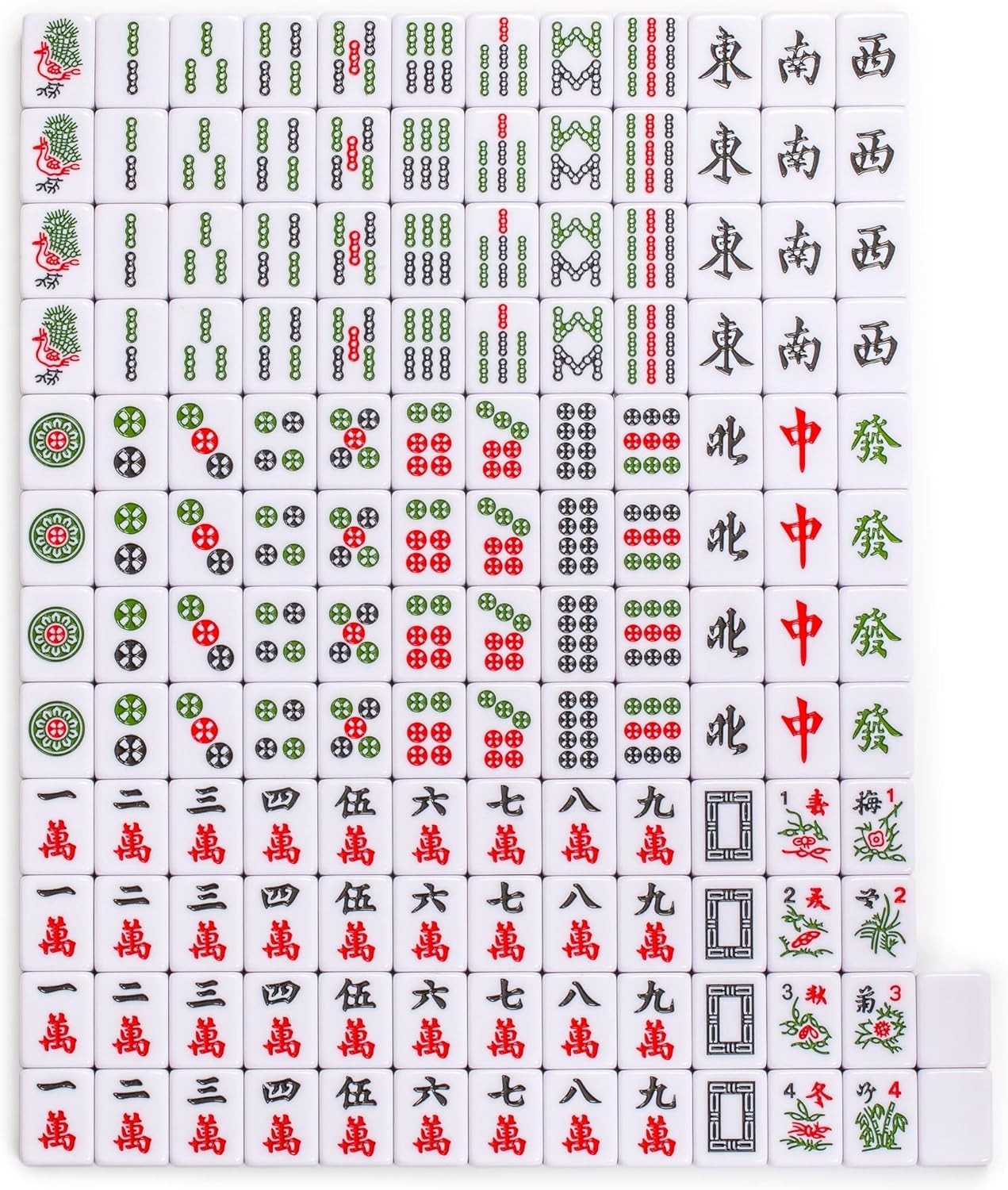 Yellow Mountain Imports Bleau Royal Chinese Mahjong Set 146 Med Tiles Blue Case