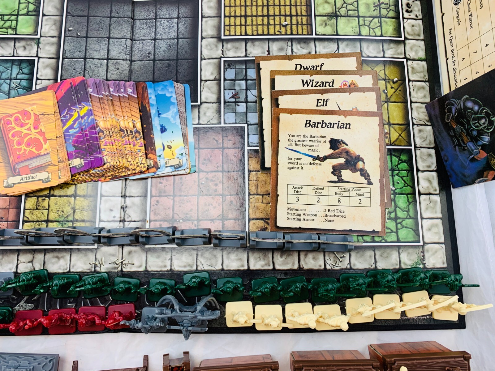 1989 Hero Quest Board Game HeroQuest Milton Bradley Complete Very Good Cond