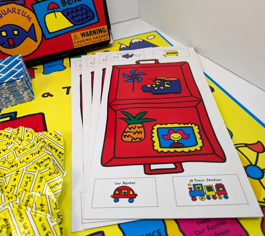 Todd Parr I’m Going on a Trip Board Game Worldly Travel 2000 Complete RARE