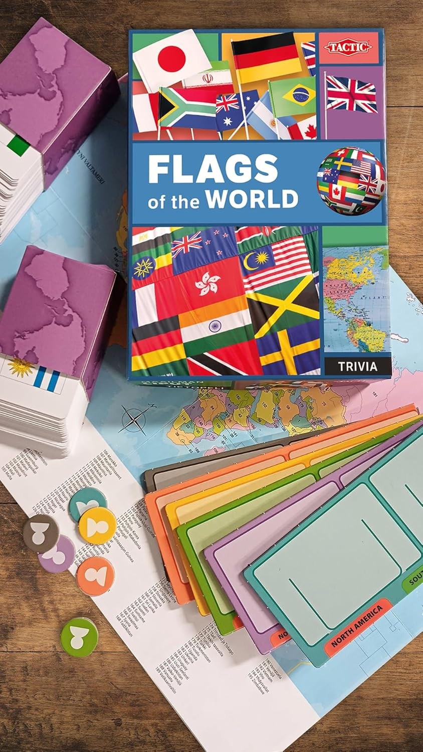 Flags of the World Family Card Game – Educational & Fun – Play & Learn about Fla