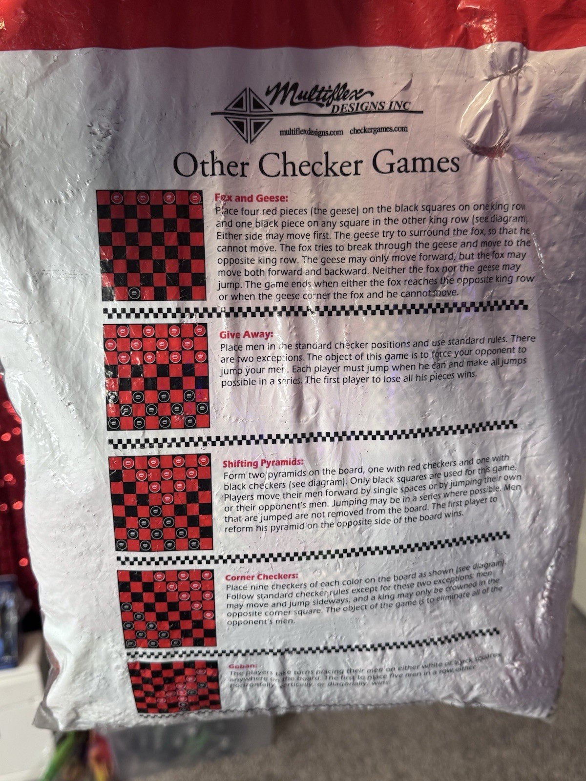 Multiflex Large Checkers Set Game for Indoor/Outdoor – Patriotic Special Edition