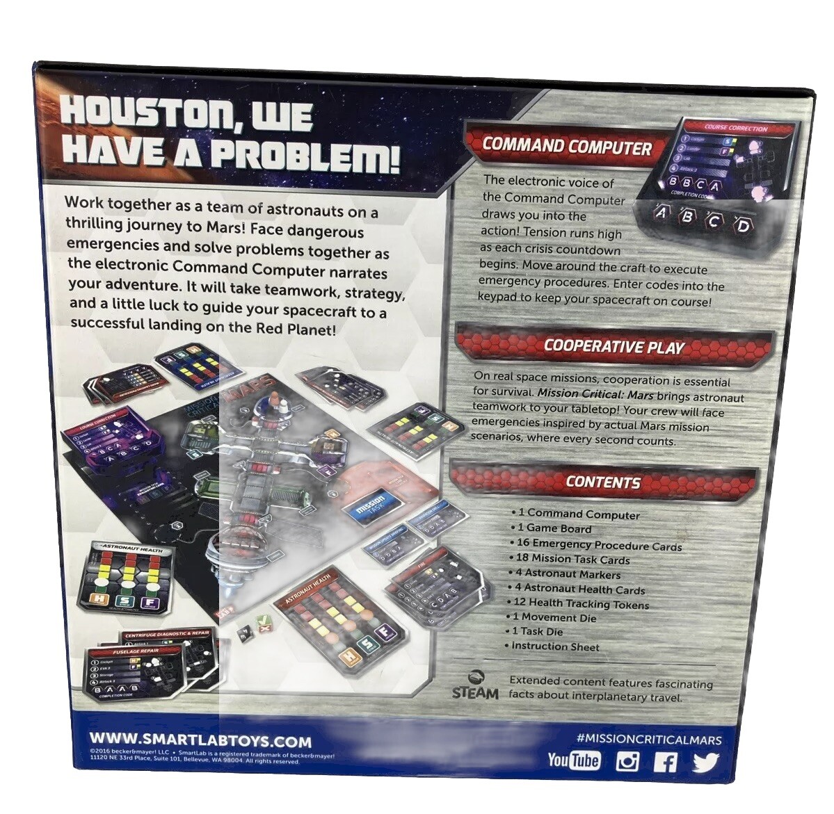 Mission Critical: Mars Cooperative Space Adventure BoardGame Talking Computer