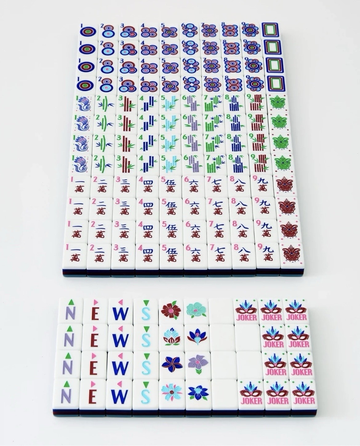 Preppy Soiree Inspired 4-Layer American Mahjong Tiles
