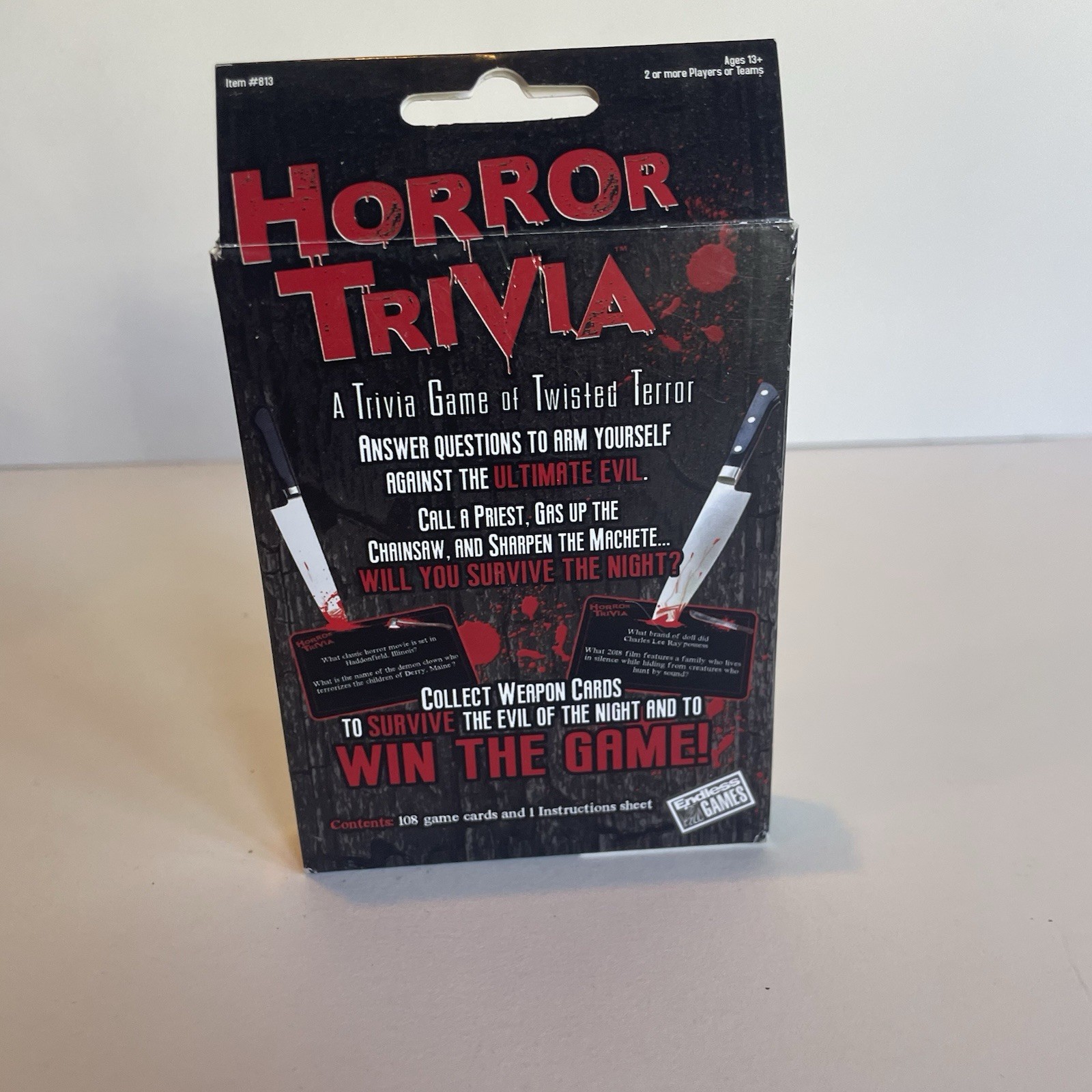 Horror Trivia Game by Endless Games Complete