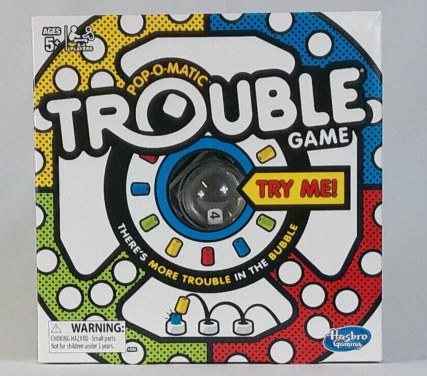 Trouble Board Game for Kids Ages 5 and Up 2-4 Players Hasbro Brand New