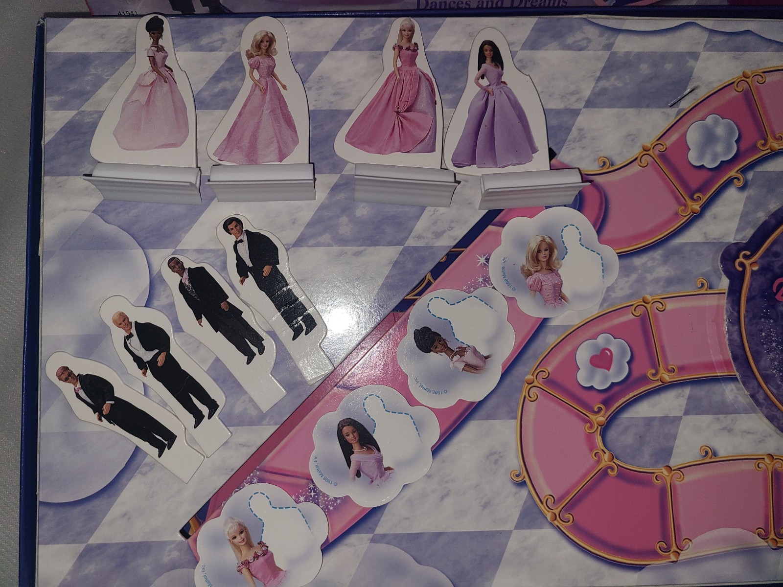 Barbie Enchanted Ball 3-D Board Game Mattel 1998 Dates Dreams Dances Complete