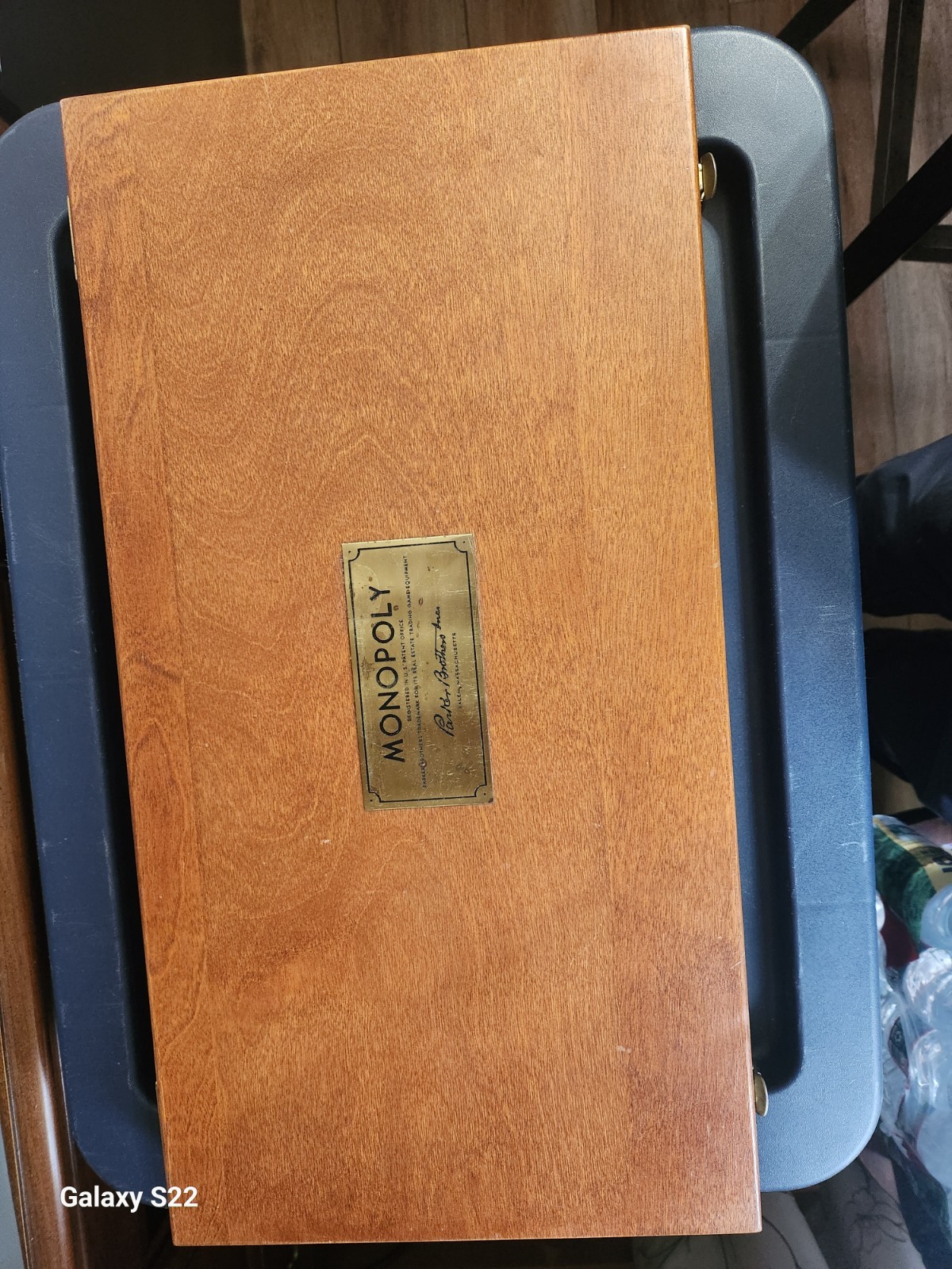 Vintage Monopoly Board Game by Parker Brothers Inc in Wooden Case. Complete set.